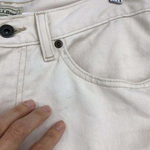 L.L. Bean Beige  cream Jean Short Shorts size 10 - Picture 10 of 14